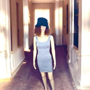 Gray Sleeveless Mini Dress